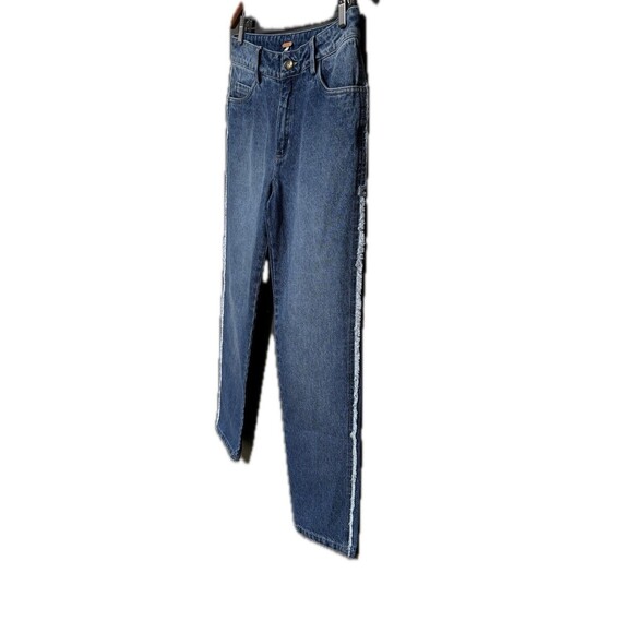 Johanna Ortiz Adventurist Frayed Blue Jeans Indigo Size 8 - Picture 9 of 10